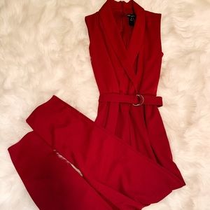 Dark Red Jumpsuit